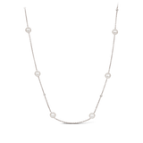 Diamond and Akoya Pearl Necklace in 18ct White Gold Hardy Brothers Jewellers