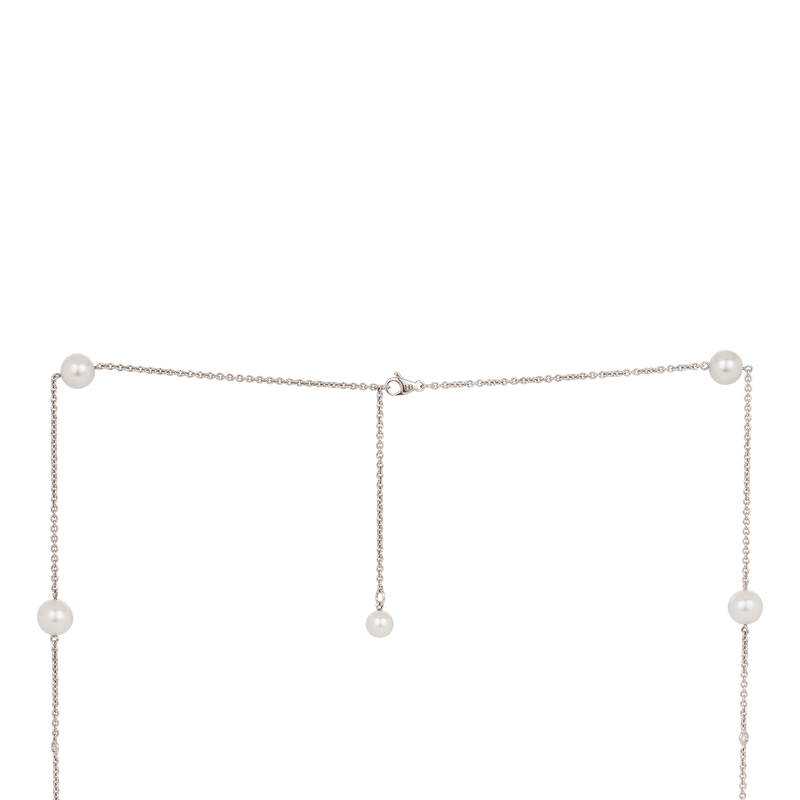 Diamond and Akoya Pearl Necklace in 18ct White Gold Hardy Brothers Jewellers