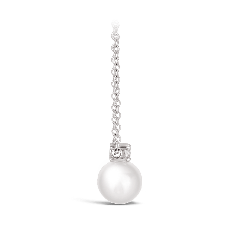 Akoya Pearl and Diamond Necklace in 18ct White Gold Hardy Brothers 