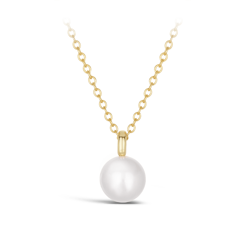 Akoya Pearl Pendant in 18ct Yellow Gold Hardy Brothers 