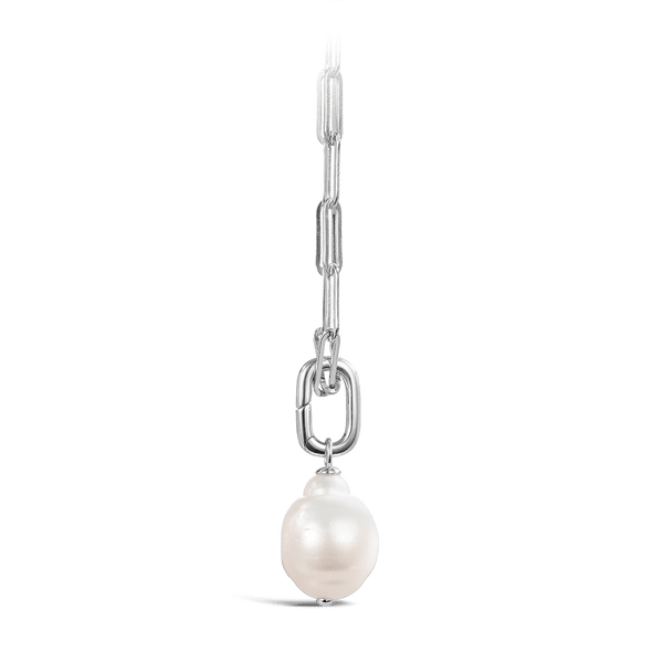 Paperclip Baroque South Sea Pearl Necklace in Silver Hardy Brothers Jewellers