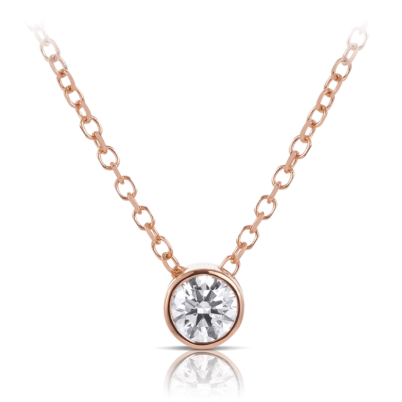 Quintessential 0.25 Carat Diamond Pendant in 18ct Rose Gold Hardy Brothers 
