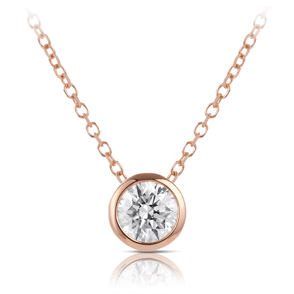 Quintessential 0.70 Carat Diamond Pendant in 18ct Rose Gold Hardy Brothers 