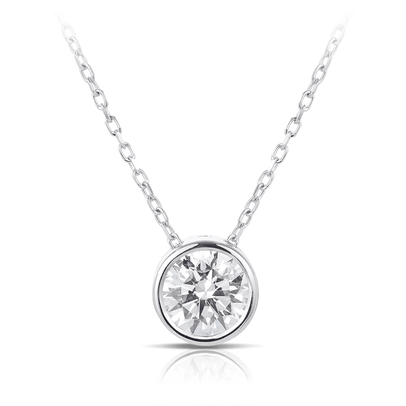 Quintessential 1.00c Carat Diamond Pendant in 18ct White Gold Hardy Brothers 