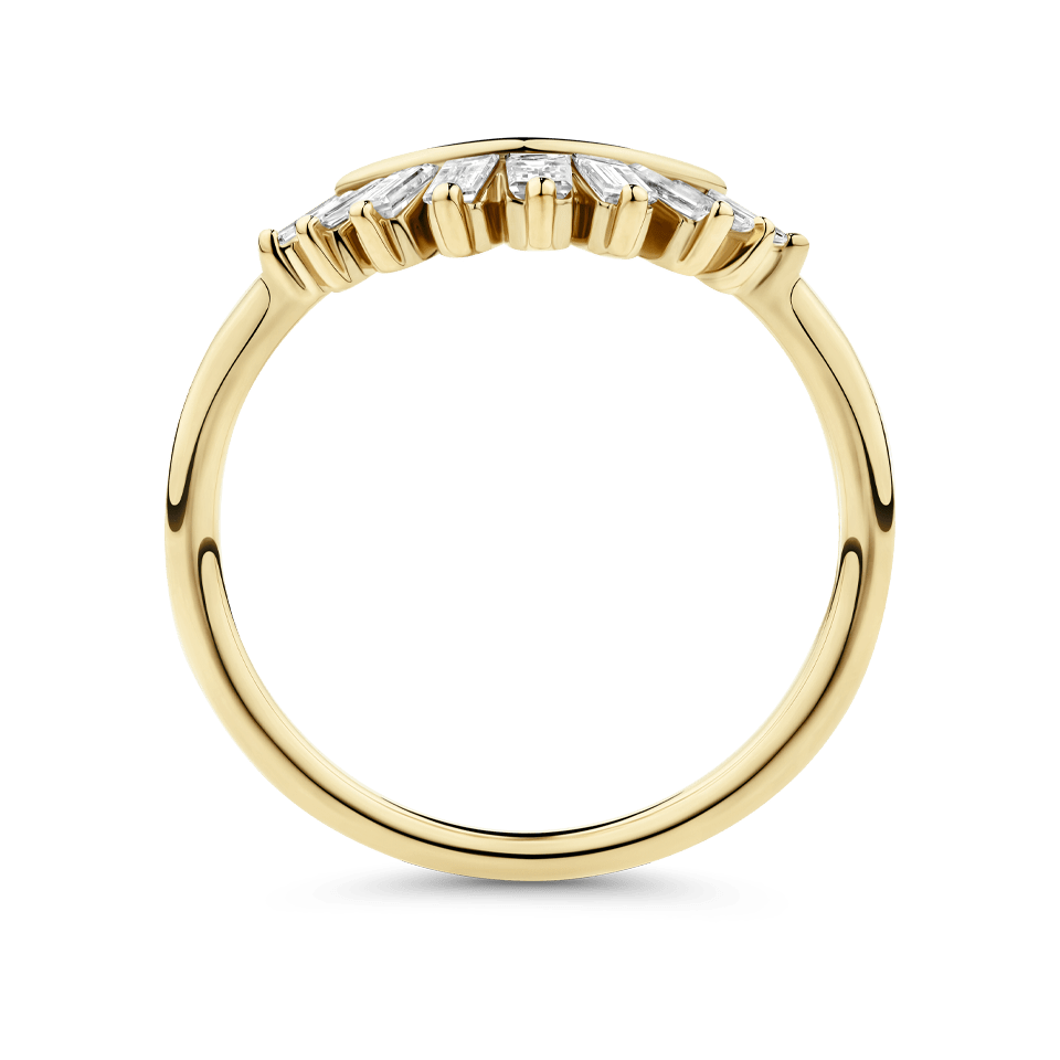 0.32 Carat Contour Diamond Wedding Ring in 18ct Yellow Gold Hardy Brothers 