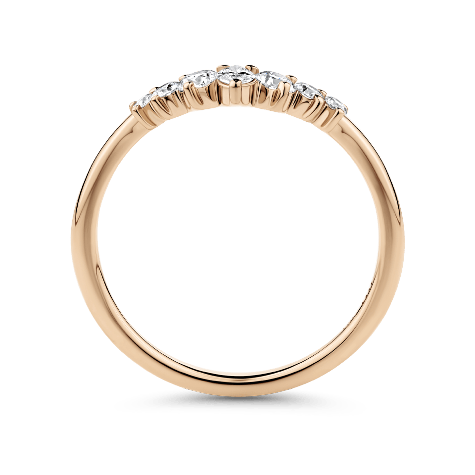 0.34 Carat Contour Diamond Wedding Ring in 18ct Rose Gold Hardy Brothers 