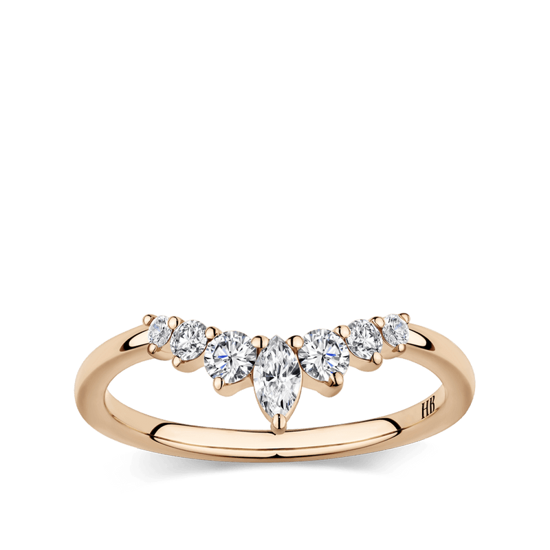 0.34 Carat Contour Diamond Wedding Ring in 18ct Rose Gold Hardy Brothers 