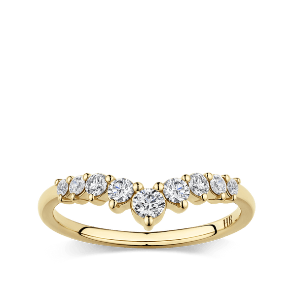 0.38 Carat Contour Diamond Wedding Ring in 18ct Yellow Gold Hardy Brothers 