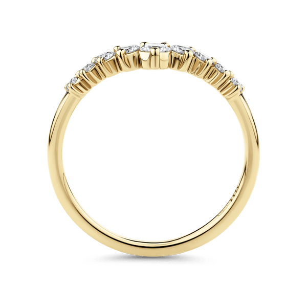 0.38 Carat Contour Diamond Wedding Ring in 18ct Yellow Gold Hardy Brothers 