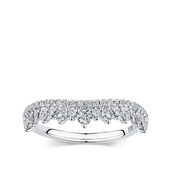 0.43 Carat Contour Diamond Wedding Ring in 18ct White Gold Hardy Brothers 