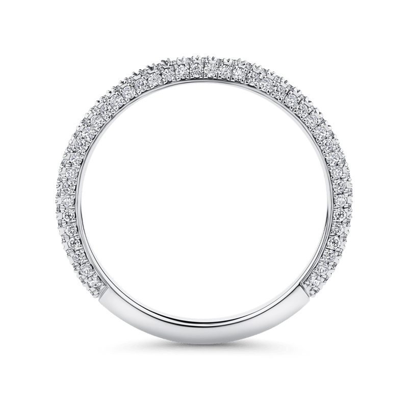 Raffiné 0.45 Carat Triple Pavé Diamond Ring in 18ct White Gold Hardy Brothers 