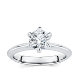 Arete 1.00 Carat Diamond Solitaire Engagement Ring in Platinum Hardy Brothers 