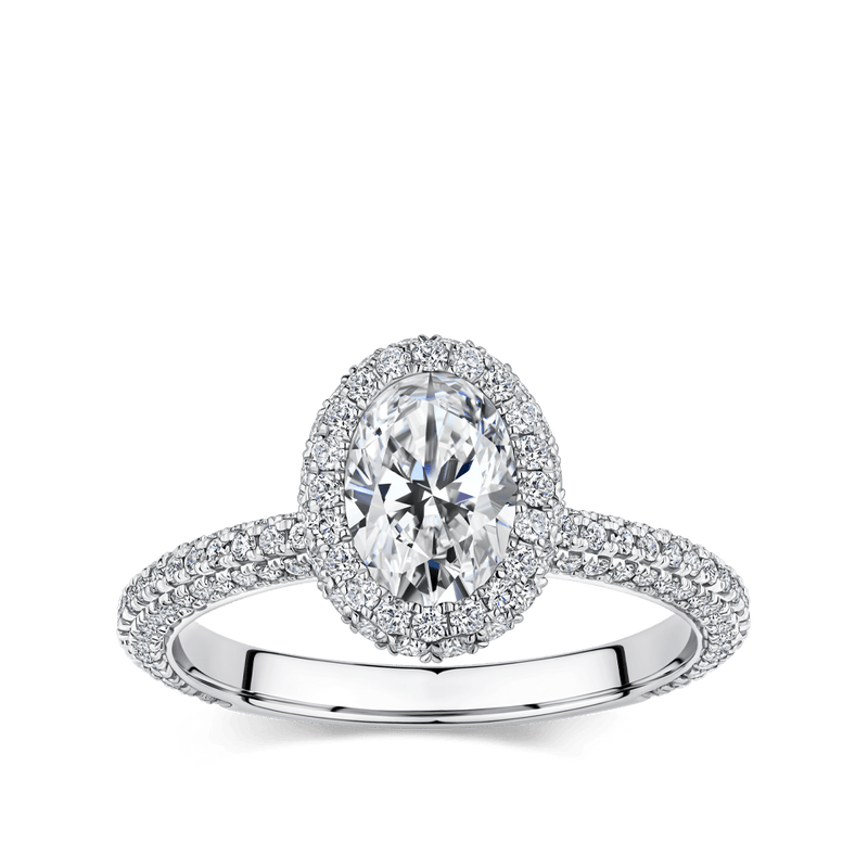 Buy 1.00ct Lab Diamond Single Halo Dazzling Solitaire Bridal Ring Round Diamond  Halo Engagement Ring Round Cut Halo Diamond Engagement Rings Online in  India - Etsy