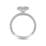 Raffiné 1.00 Carat Halo Engagement Ring in 18ct White Gold Hardy Brothers Jewellers