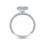 Raffiné 1.00 Carat Halo Engagement Ring in 18ct White Gold Hardy Brothers Jewellers