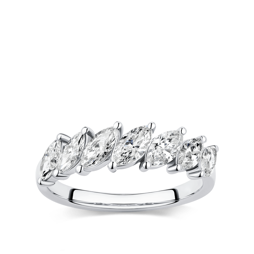 1.08 Carat Marquise Cut Diamond Wedding Ring in 18ct White Gold Hardy Brothers 