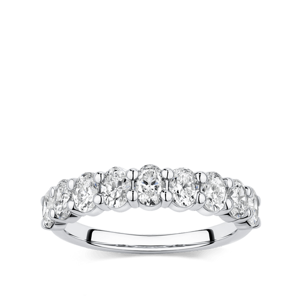 1.21 Carat Oval Cut Diamond Wedding Ring in 18ct White Gold Hardy Brothers 