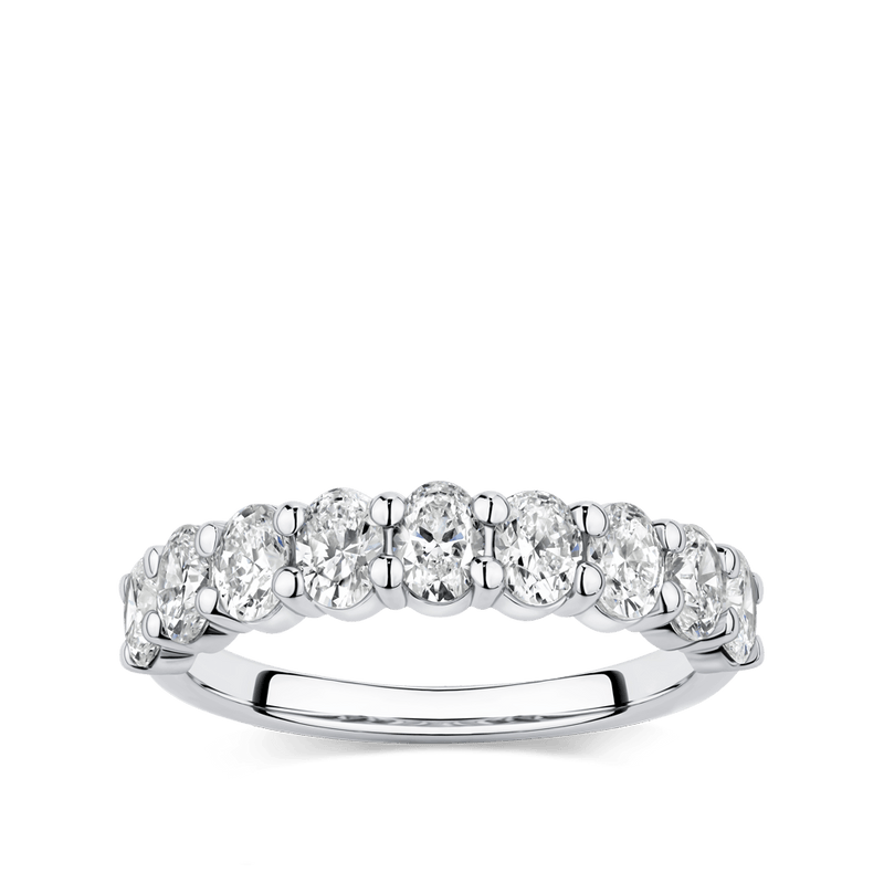 1.21 Carat Oval Cut Diamond Wedding Ring in 18ct White Gold Hardy Brothers 