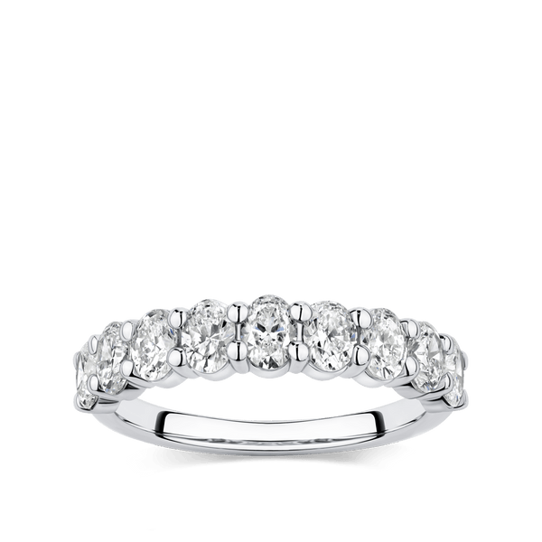 1.21 Carat Oval Cut Diamond Wedding Ring in 18ct White Gold