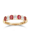 Oval Cut Ruby and Diamond Ring in 18ct Yellow Gold Hardy Brothers 