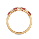Oval Cut Ruby and Diamond Ring in 18ct Yellow Gold Hardy Brothers 