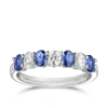 Oval Cut Sapphire and Diamond Ring in 18ct White Gold Hardy Brothers 
