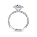 Raffiné 1.50 Carat Halo Engagement Ring in 18ct White Gold Hardy Brothers 