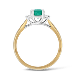 1.60ct Emerald and Baguette Diamond Ring Hardy Brothers Jewellers