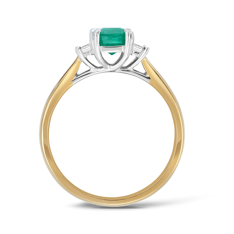 1.60ct Emerald and Baguette Diamond Ring Hardy Brothers Jewellers