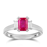 1.60ct Ruby and Baguette Diamond Ring Hardy Brothers Jewellers