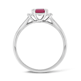 1.60ct Ruby and Baguette Diamond Ring Hardy Brothers Jewellers