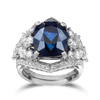 Vault 11.04 Carat Cushion Cut Sapphire Ring in 18ct White Gold Hardy Brothers 