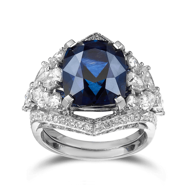 Gray Sapphire Heart Ring | Walker Metalsmiths