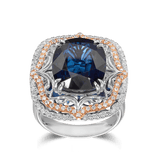 Vault 11.47 Carat Australian Sapphire Ring in 18ct White Gold Hardy Brothers 