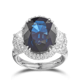 Vault 11.99 Carat Australian Teal Sapphire Ring in 18ct White Gold Hardy Brothers 