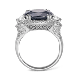 Vault 11.99 Carat Australian Teal Sapphire Ring in 18ct White Gold Hardy Brothers 