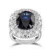 Vault 13.97 Carat Australian Sapphire and Diamond Ring in 18ct White Gold Hardy Brothers 