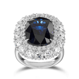 Vault 13.97 Carat Australian Sapphire and Diamond Ring in 18ct White Gold Hardy Brothers 