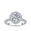 Raffiné 2.00 Carat Diamond Halo Engagement Ring in 18ct White Gold Hardy Brothers Jewellers