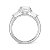 2.00ct Round Brilliant and Baguette Trilogy Engagement Ring in 18ct White Gold Hardy Brothers 