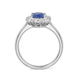 Sapphire and Diamond Ring in 18ct White Gold Hardy Brothers 