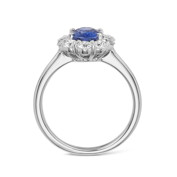 Sapphire and Diamond Ring in 18ct White Gold Hardy Brothers 