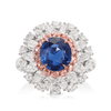 Vault 2.82 Carat Oval Cut Burmese Sapphire and Diamond Ring in 18ct White Gold Hardy Brothers 