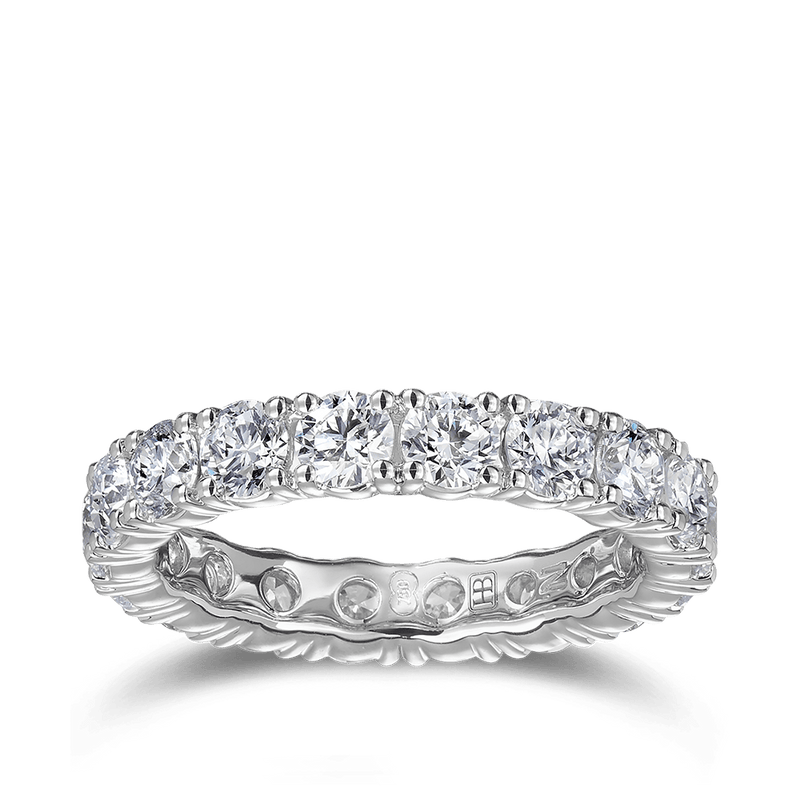 3.24 Carat Diamond Eternity Ring in 18ct White Gold Hardy Brothers 