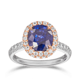 3.95 Carat Ceylon Sapphire and Diamond Ring in 18ct White Gold Hardy Brothers 