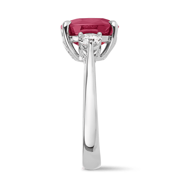 Vault 4.53 Carat Mozambique Ruby Ring in 18ct White Gold Hardy Brothers 