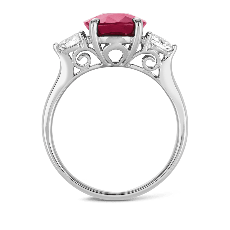 Vault 4.53 Carat Mozambique Ruby Ring in 18ct White Gold Hardy Brothers 