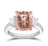 Morganite and Diamond Ring in 18ct White Gold Hardy Brothers 