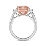 Morganite and Diamond Ring in 18ct White Gold Hardy Brothers 