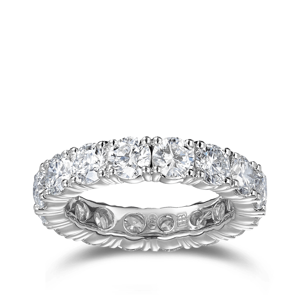4.80 Carat Diamond Eternity Ring in 18ct White Gold Hardy Brothers Jewellers